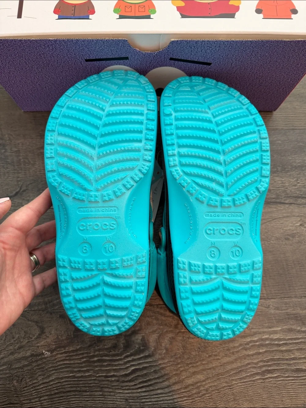 Crocs M8/W10 South Park Randy Blue Classic Cushioned Ankle Strap Slip-On Clogs